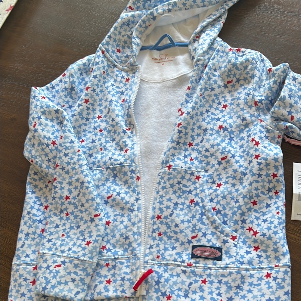 Vineyard Vines Starry Blue and Red Hoodie